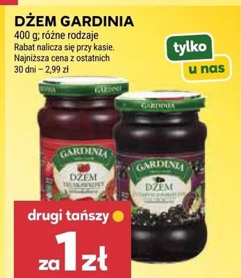 Dżem truskawkowy Gardinia promocja w Stokrotka