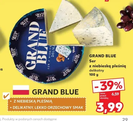 Ser Grand Blue z niebieską pleśnią delikatny promocja w Kaufland