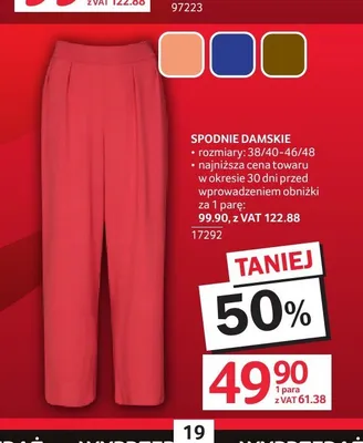 Spodnie damskie promocja w Selgros