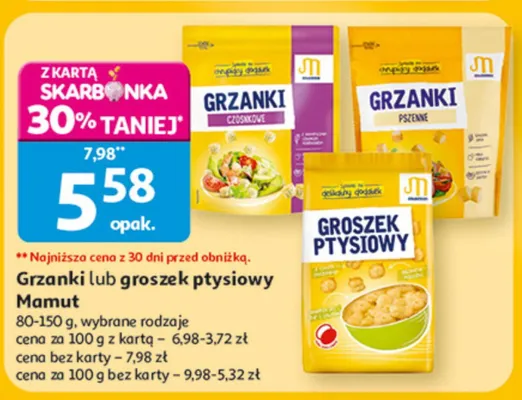 Grzanki lub groszek ptysiowy promocja w Auchan