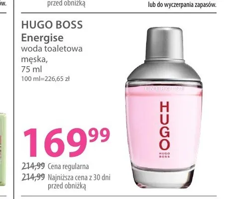 Woda toaletowa męska Hugo Boss Energise promocja w Hebe
