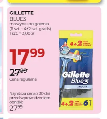 Maszynki do golenia Blue3 Gillette promocja w Drogerie Jawa