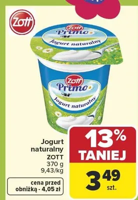 Jogurt naturalny PRIMO promocja w Carrefour Market