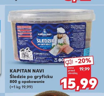 Śledzie po gryficku Kapitan Navi promocja w Kaufland
