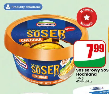 Sos serowy SoSer Hochland promocja w Dino