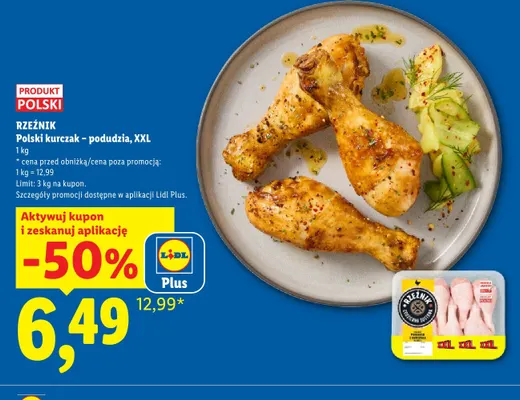 Polski kurczak podudzia XXL Rzeźnik promocja w Lidl