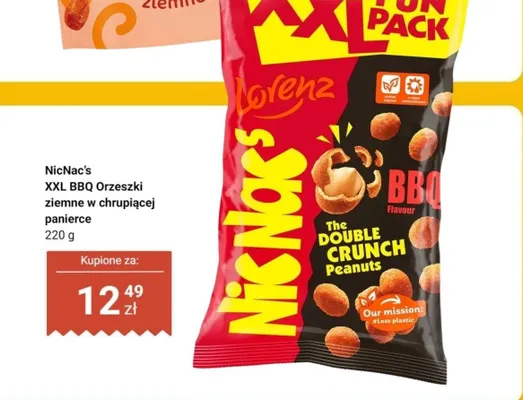 Orzeszki ziemne w chrupiącej panierce NicNac's XXL BBQ promocja w Biedronka