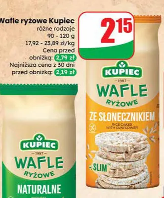 Wafle ryżowe naturalne promocja w Dino
