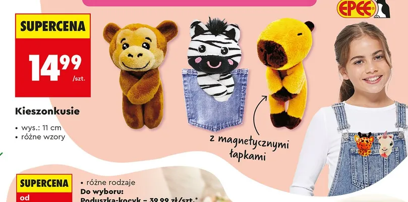 Kieszonkusie wys. 11cm promocja w Biedronka
