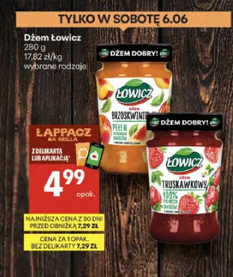 Dżem Łowicz brzoskwiniowy promocja w Delikatesy Centrum