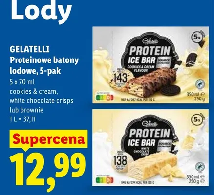 Batony lodowe proteinowe promocja w Lidl