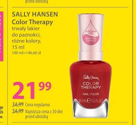 Lakier do paznokci Sally Hansen Color Therapy promocja w Hebe