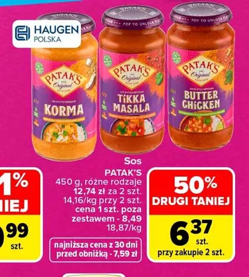 Sos Korma Patak's promocja w Carrefour