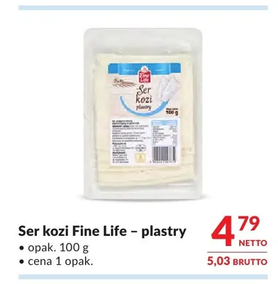 Ser kozi w plastrach Fine Life promocja w Makro