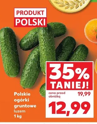 Ogórki gruntowe luzem promocja w Kaufland