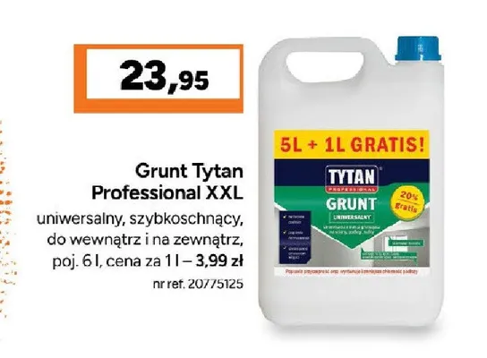 Grunt uniwersalny szybkoschnący Tytan Professional XXL promocja w Bricoman
