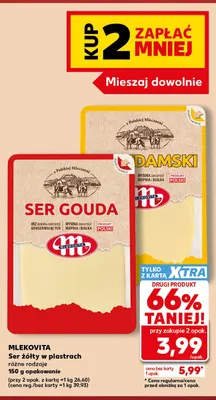 Ser edamski w plastrach Mlekovita promocja w Kaufland