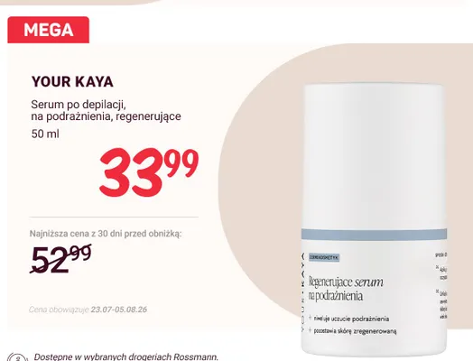 Regenerujące serum na podrażnienia Your Kaya promocja w Rossmann