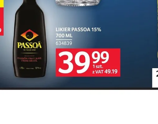 Likier Passoa 15% promocja w Selgros