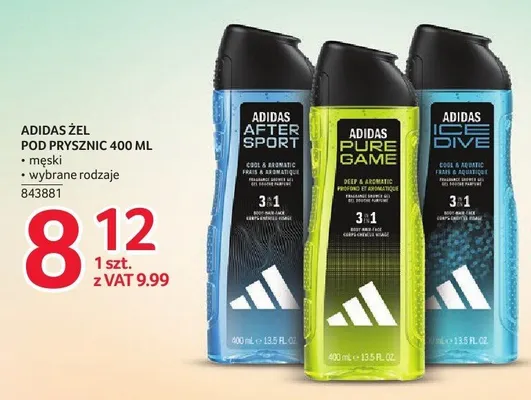 Żel pod prysznic Adidas Ice Dive promocja w Selgros
