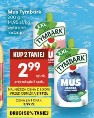 Mus Tymbark promocja w Delikatesy Centrum
