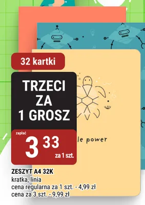 Zeszyt A4 32 kartek promocja w bi1
