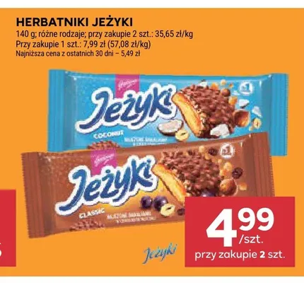 Herbatniki Jeżyki Classic promocja w Stokrotka