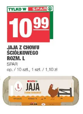 Jaja z chowu ściółkowego Spar promocja w SPAR