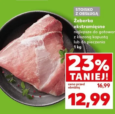 Żeberka ekstramięsne wieprzowe promocja w Kaufland