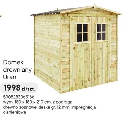 Domek drewniany Uran promocja w Castorama