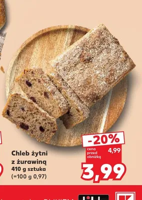 Chleb żytni z żurawiną promocja w Kaufland