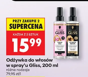 Odżywka do włosów w spray'u różne rodzaje promocja w Biedronka