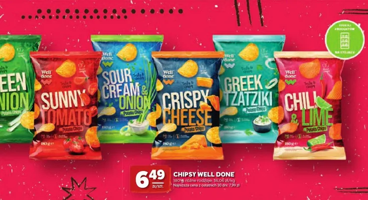 Chipsy Well Done Green Onion promocja w Stokrotka