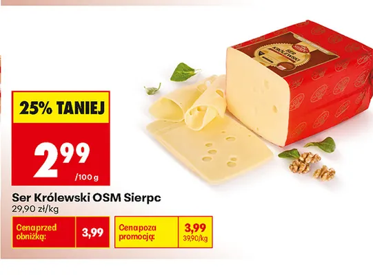Ser Królewski OSM Sierpc promocja w Biedronka