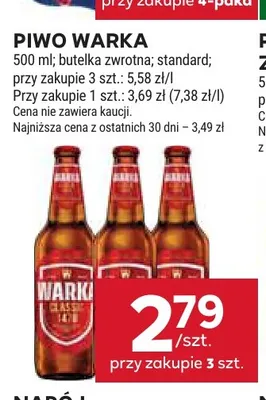 Piwo Warka promocja w Stokrotka