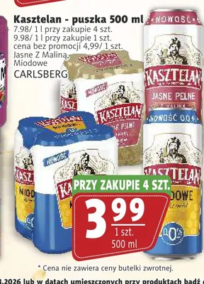 Piwo Kasztelan Miodowe promocja w Prim Market