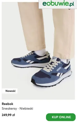 Sneakersy Reebok niebieskie promocja w eobuwie.pl