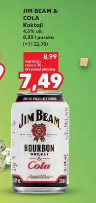 Koktajl Jim Beam & Cola promocja w Kaufland