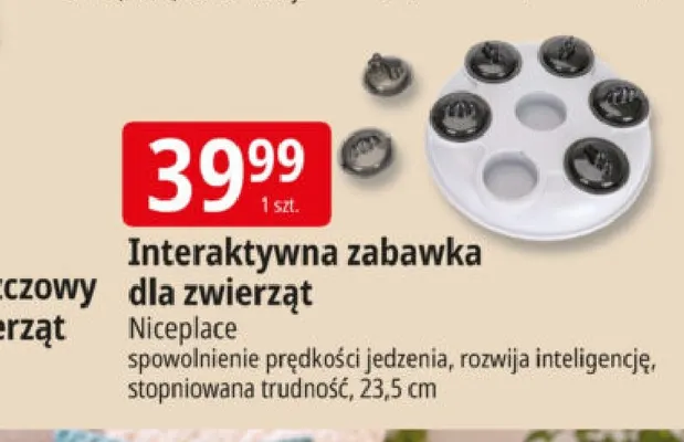 Interaktywna zabawka dla zwierząt Niceplace promocja w Leclerc