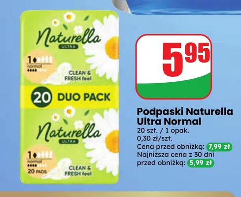 Podpaski Naturella Ultra Normal promocja w Dino