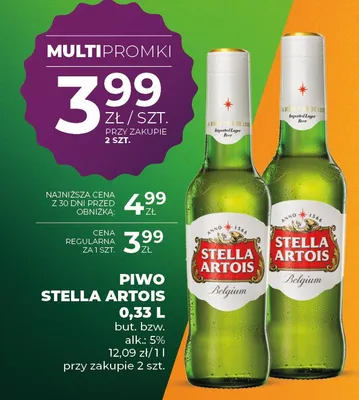 Piwo stella artois promocja w Duży Ben