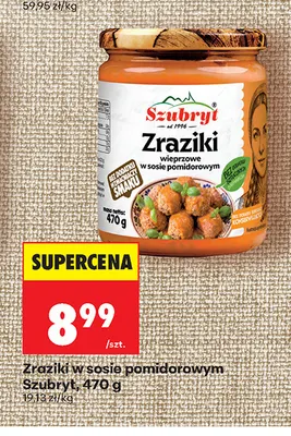 Zraziki w sosie pomidorowym Szubryt promocja w Biedronka