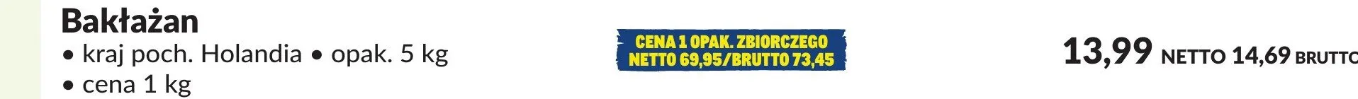 Bakłażan promocja w Makro