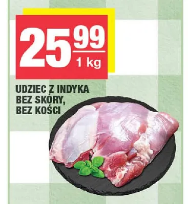 Udziec z indyka bez skóry bez kości promocja w SPAR