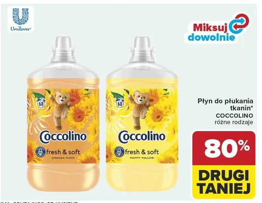 Płyn do płukania tkanin Coccolino Fresh & Soft Orange Rush promocja w Carrefour Market