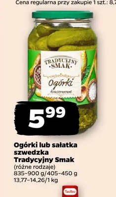 Ogórki konserwowe Tradycyjny Smak promocja w Netto