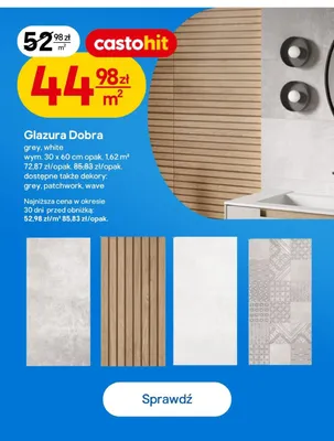 Glazura Dobra dekor wave promocja w Castorama