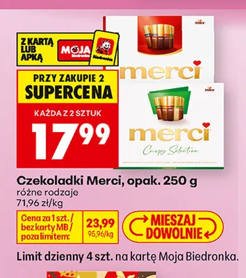 Czekoladki Merci promocja w Biedronka