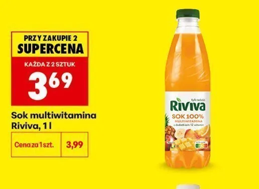 Sok multiwitamina Riviva promocja w Biedronka