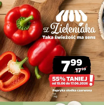 Papryka słodka czerwona promocja w Netto